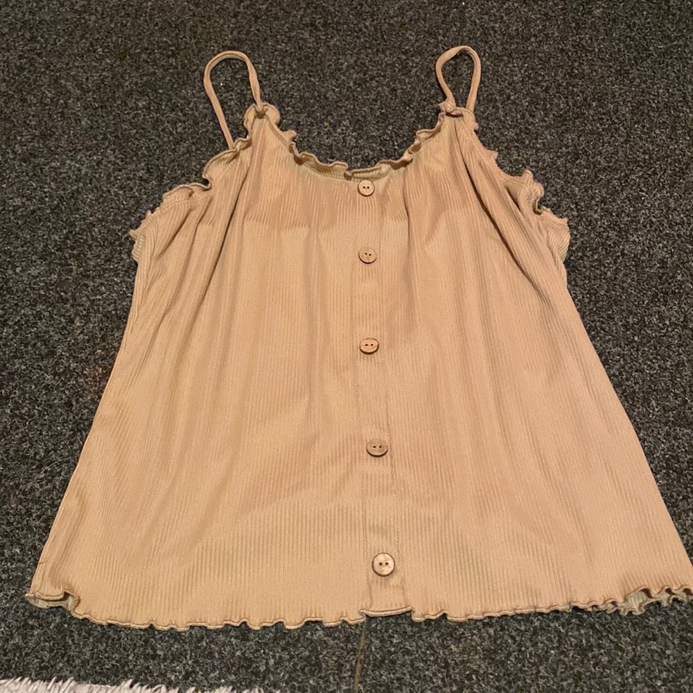 cropped spaghetti strap